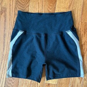 Beyond Yoga High Waist Black and Tan Shorts, L